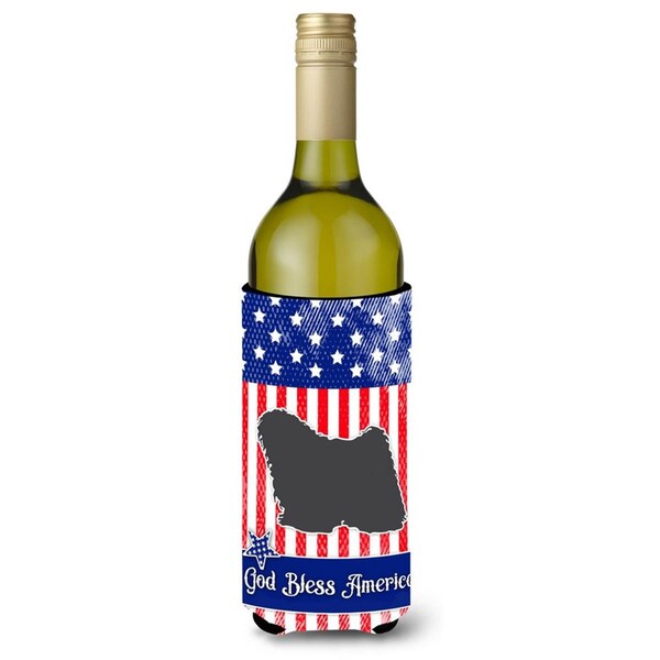 Carolines Treasures USA Patriotic Puli Wine Bottle Beverge Insulator Hugger - BB3363LITERK