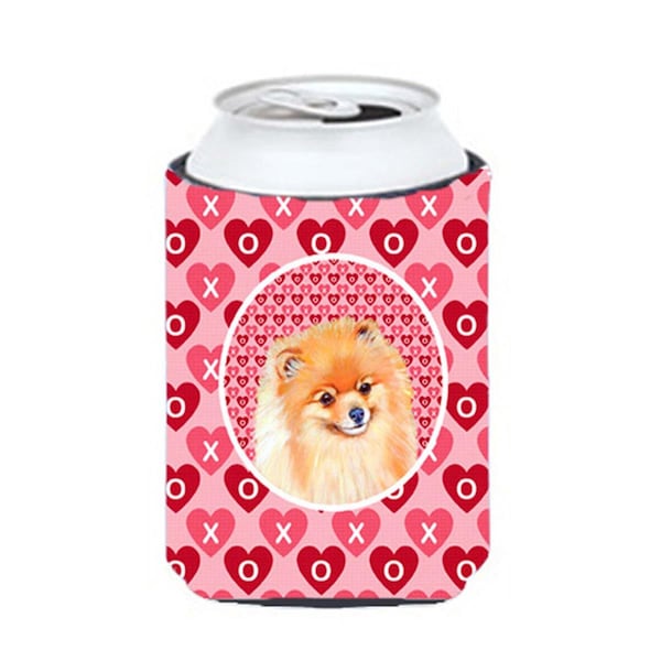 Carolines Treasures Pomeranian Valentines Love and Hearts Can or bottle sleeve Hugger - LH9170CC