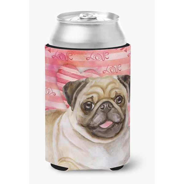 Carolines Treasures Fawn Pug Love Can or Bottle Hugger - BB9805CC