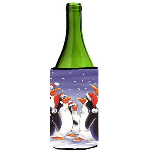 Carolines Treasures Holiday Penguins Wine Bottle Can cooler Hugger - AAH7264LITERK