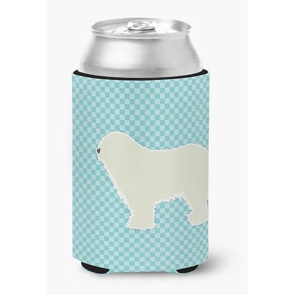 Carolines Treasures Komondor Checkerboard Blue Can or Bottle Hugger - BB3755CC