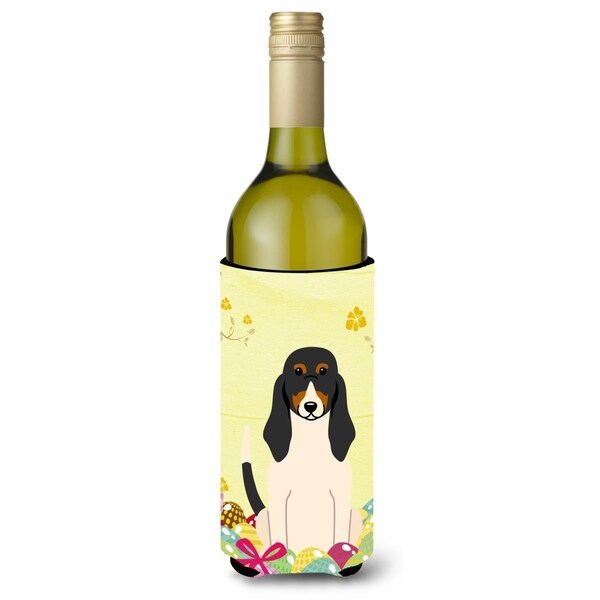 Carolines Treasures Easter Eggs Swiss Hound Wine Bottle Beverge Insulator Hugger - BB6044LITERK