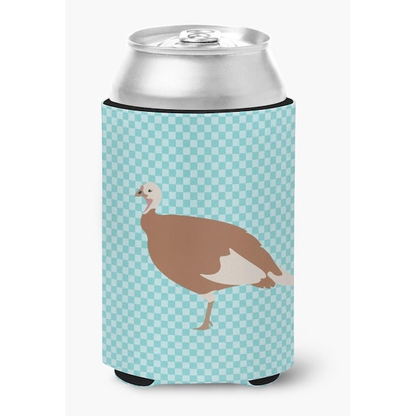 Carolines Treasures Jersey Buff Turkey Hen Blue Check Can or Bottle Hugger - BB8158CC