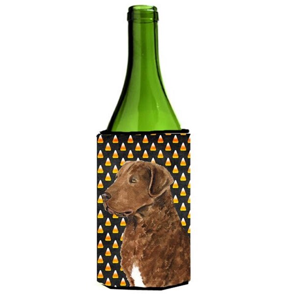 Carolines Treasures Chesapeake Bay Retriever Wheaten Halloween Portrait Wine Bottle  Hugger - 24 oz. - SS4324LITERK