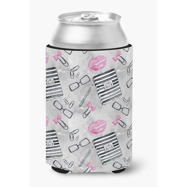 Carolines Treasures Watercolor Girl Boss Journaling Can or Bottle Hugger - BB7545CC