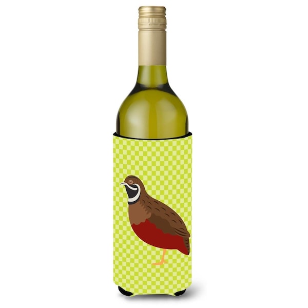 Carolines Treasures Chinese Painted or King Quail Green Wine Bottle Beverge Insulator Hugger - BB7782LITERK