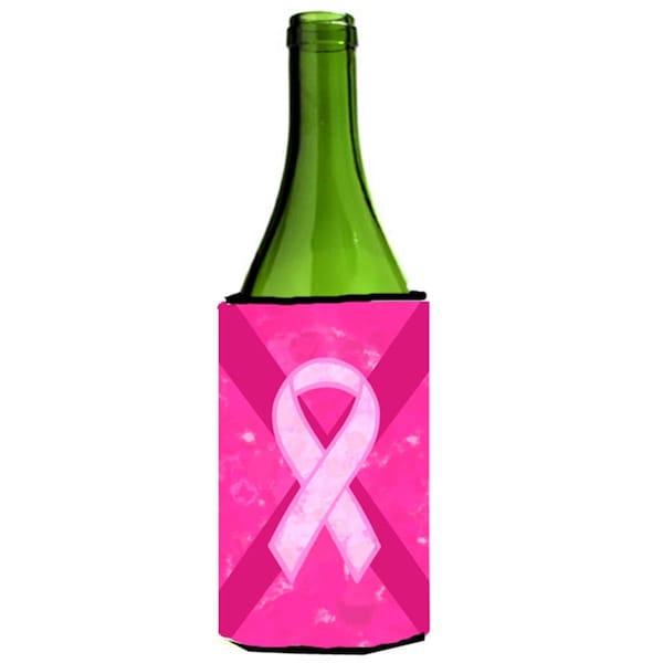 Carolines Treasures Breast Cancer Battle Flag Wine Bottle   Hugger - BC1001LITERK