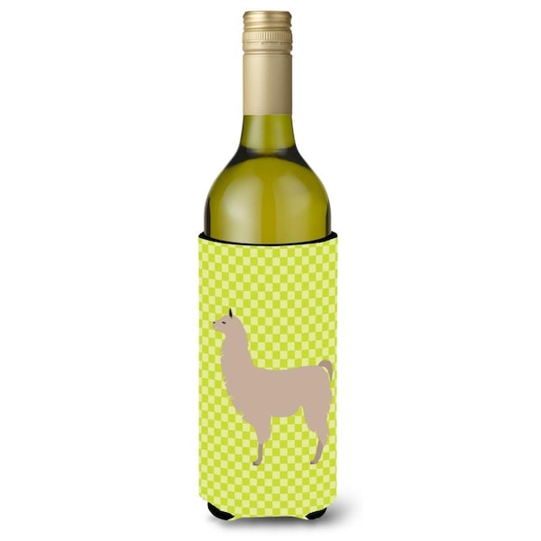 Carolines Treasures Llama Green Wine Bottle Beverge Insulator Hugger - BB7742LITERK