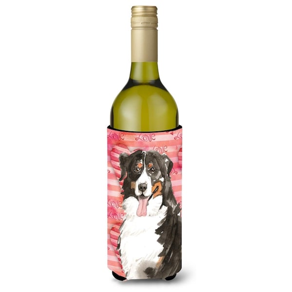 Carolines Treasures Love a Bernese Mountain Dog Wine Bottle Beverge Insulator Hugger - CK1778LITERK