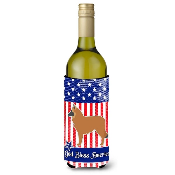 Carolines Treasures USA Patriotic Belgian Shepherd Wine Bottle Beverge Insulator Hugger - BB3361LITERK