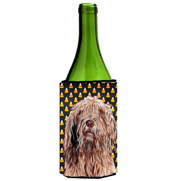 Carolines Treasures Otterhound Candy Corn Halloween Wine bottle sleeve Hugger 24 Oz. - SC9661LITERK