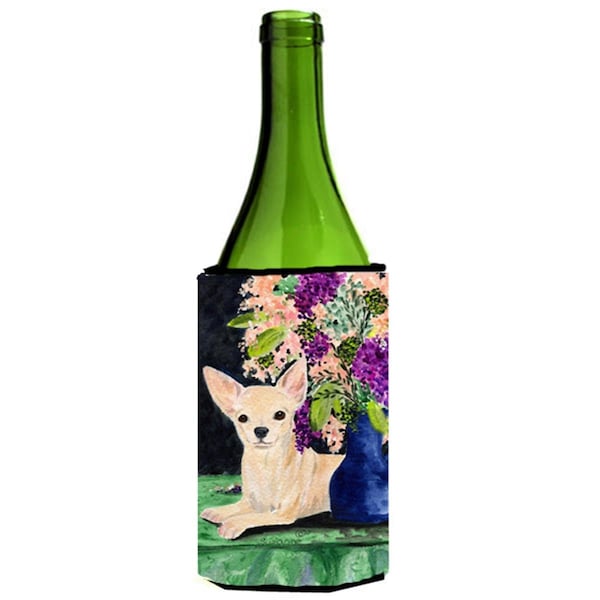 Carolines Treasures Chihuahua Wine bottle sleeve Hugger - 24 oz. - SS8289LITERK