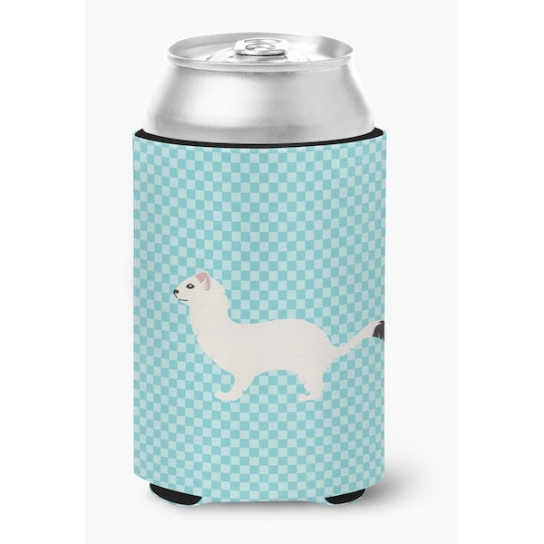Carolines Treasures Stoat Short-Tailed Weasel Blue Check Can or Bottle Hugger - BB8046CC
