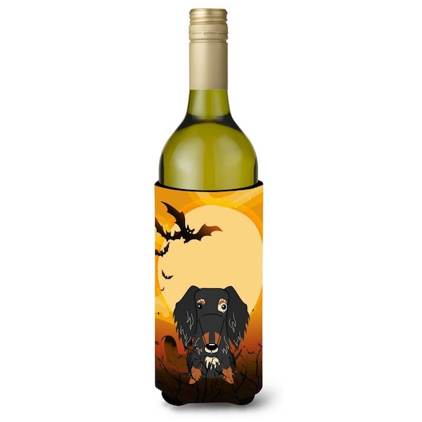 Carolines Treasures Halloween Wire Haired Dachshund Dapple Wine Bottle Beverge Insulator Hugger - BB4394LITERK