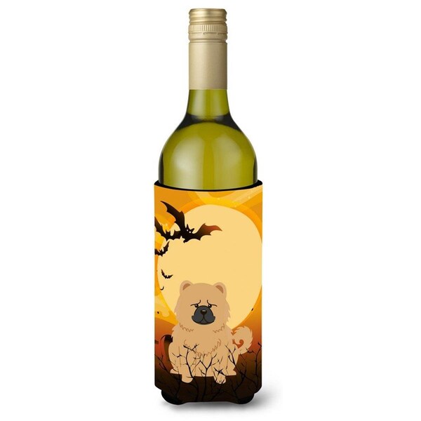 Carolines Treasures Halloween Chow Chow Cream Wine Bottle Beverge Insulator Hugger - BB4410LITERK