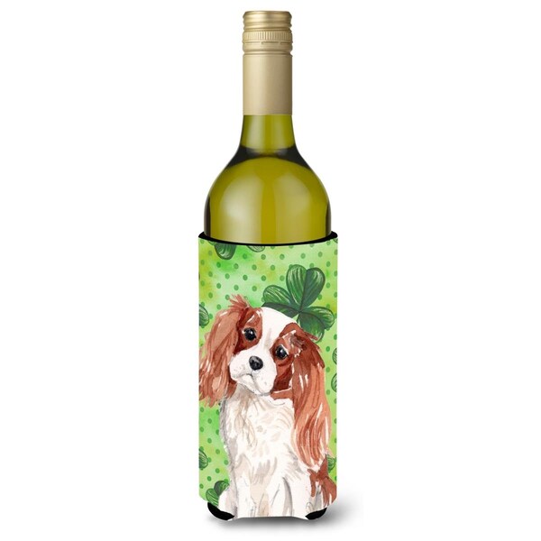 Carolines Treasures Blenheim Cavalier Spaniel St. Patricks Wine Bottle Beverge Insulator Hugger - BB9533LITERK