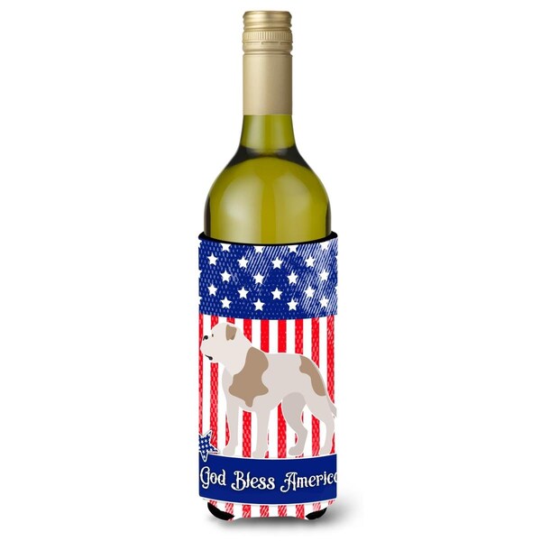 Carolines Treasures American Bulldog American Wine Bottle Beverge Insulator Hugger - BB8429LITERK