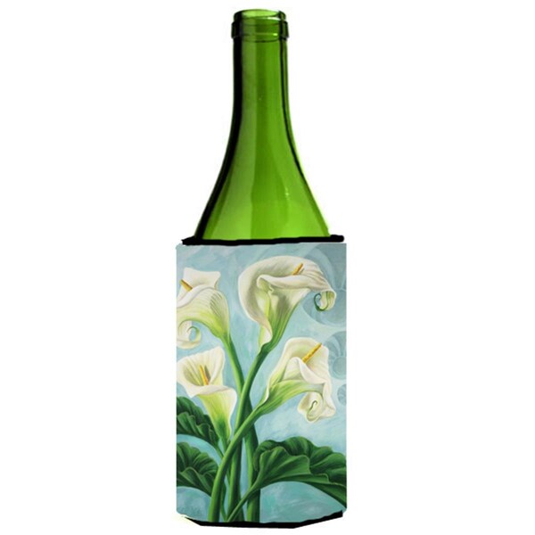 Carolines Treasures Arum Lilly by Judith Yates Wine Bottle Can cooler Hugger - JYJ0070LITERK