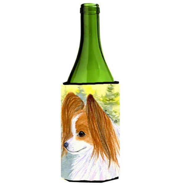 Carolines Treasures Papillon Wine bottle sleeve Hugger - SS1025LITERK