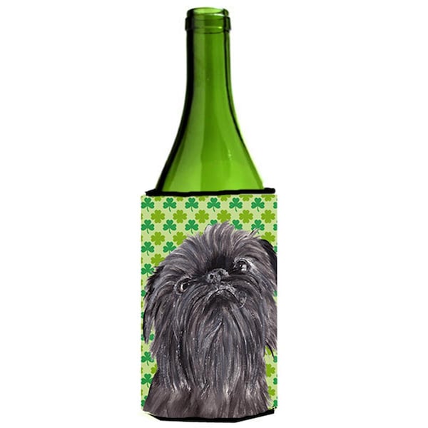 Carolines Treasures Brussels Griffon St Patricks Irish Wine bottle sleeve Hugger - 24 oz. - SC9573LITERK