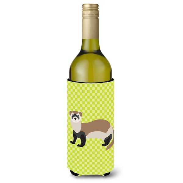 Carolines Treasures Ferret Green Wine Bottle Beverge Insulator Hugger - BB7704LITERK