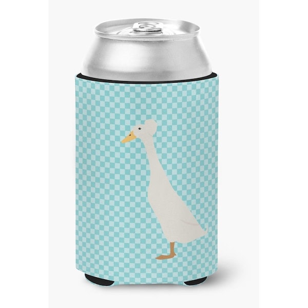 Carolines Treasures Bali Duck Blue Check Can or Bottle Hugger - BB8033CC