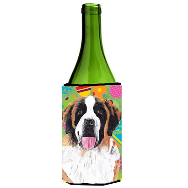 Carolines Treasures Saint Bernard Easter Eggtravaganza Wine Bottle   Hugger - 24 oz. - SC9462LITERK