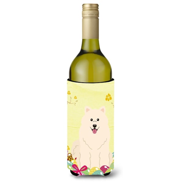 Carolines Treasures Easter Eggs Samoyed Wine Bottle Beverge Insulator Hugger - BB6030LITERK