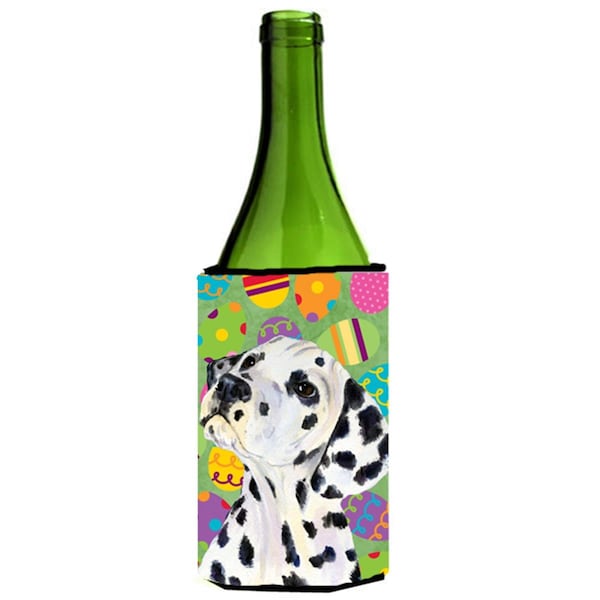 Carolines Treasures Dalmatian Easter Eggtravaganza Wine bottle sleeve Hugger - SS4837LITERK
