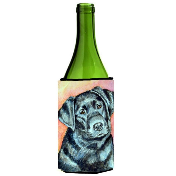 Carolines Treasures Black Labrador Wine bottle sleeve Hugger - 24 oz. - 7177LITERK