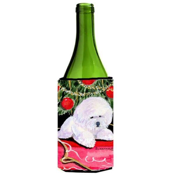 Carolines Treasures Christmas Tree With Bichon Frise Wine Bottle   Hugger - 24 oz. - SS8957LITERK