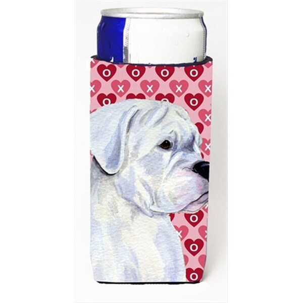 Carolines Treasures Boxer Hearts Love And Valentines Day Portrait Michelob Ultra bottle sleeves For Slim Cans - SS4509MUK