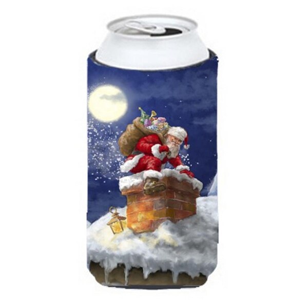 Carolines Treasures Christmas Santa Claus in the Chimney Tall Boy Can cooler Hugger - APH5479TBC