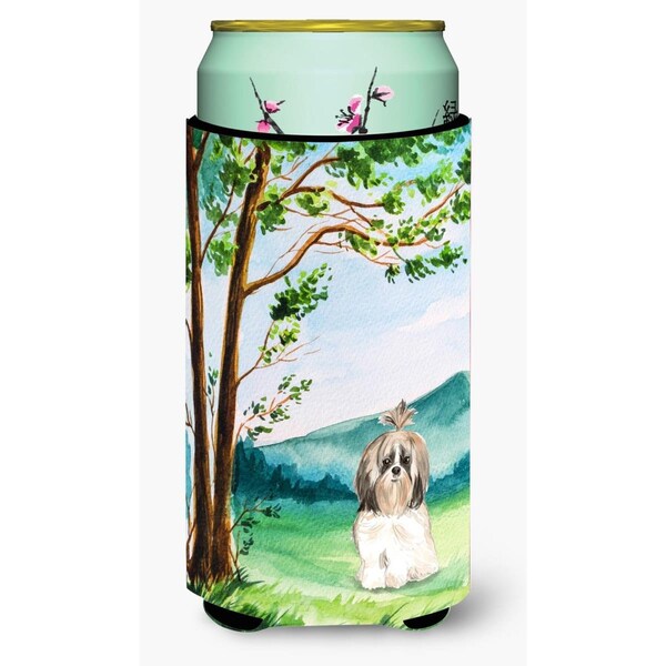 Carolines Treasures Under the Tree Shih Tzu Tall Boy Beverage Insulator Hugger - CK2557TBC