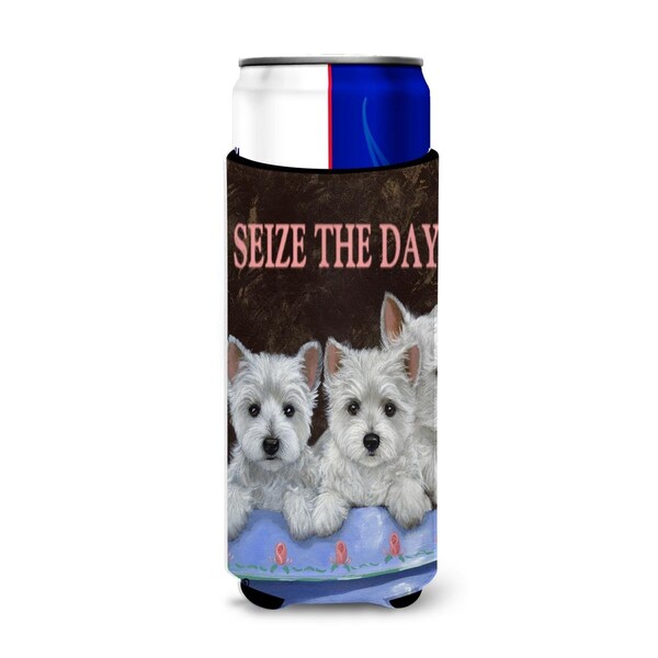Carolines Treasures 12 oz Westie Seize the Day Ultra Hugger for Slim Cans - PPP3232MUK