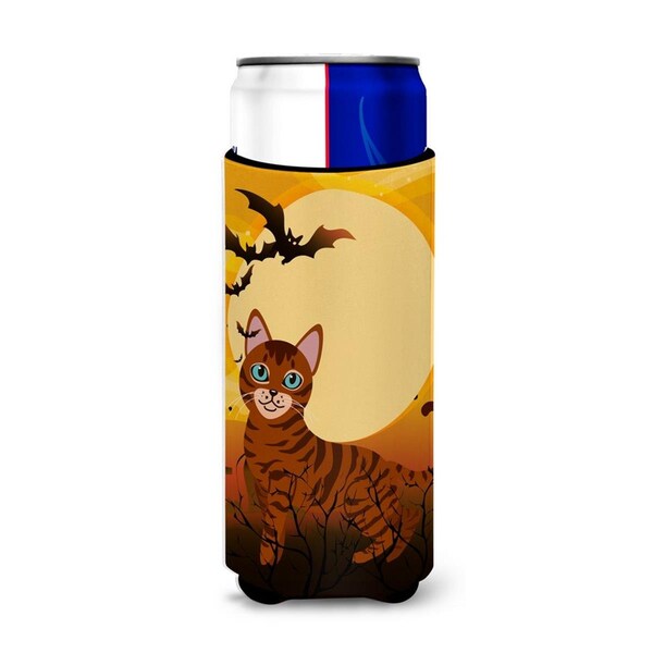 Carolines Treasures Halloween Toyger Cat Michelob Ultra Hugger for Slim Cans - BB4459MUK
