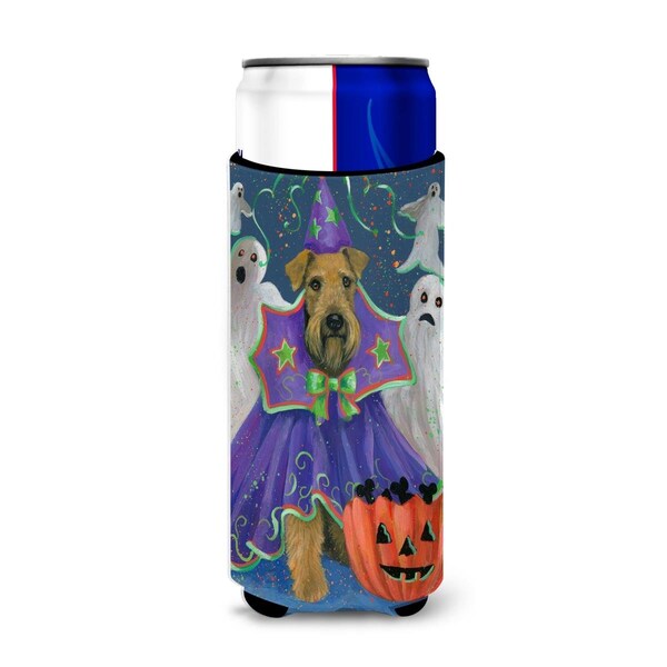 Carolines Treasures Airedale Boo Hoo Halloween Ultra Hugger for Slim Cans - PPP3002MUK