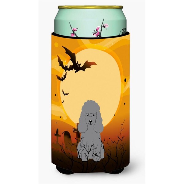 Carolines Treasures Halloween Poodle Silver Tall Boy Beverage Insulator Hugger - BB4334TBC