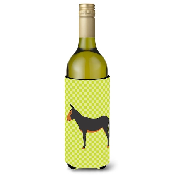 Carolines Treasures Catalan Donkey Green Wine Bottle Beverge Insulator Hugger - BB7681LITERK