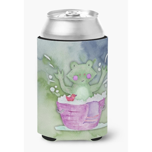 Carolines Treasures Frog Bathing Watercolor Can or Bottle Hugger - BB7343CC