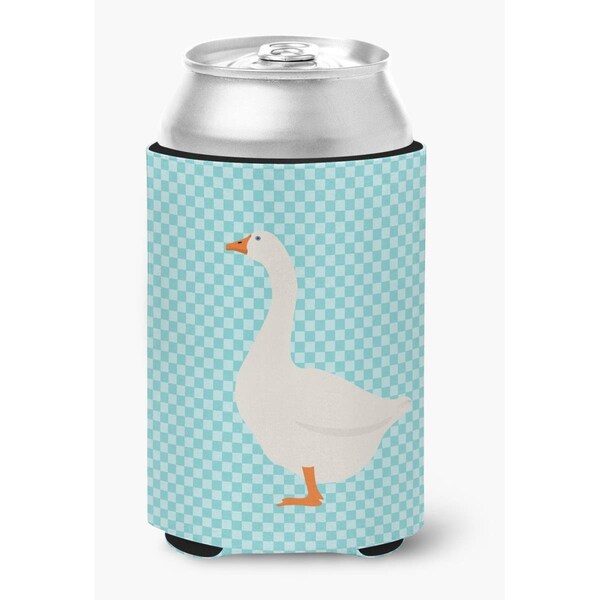 Carolines Treasures Embden Goose Blue Check Can or Bottle Hugger - BB8066CC
