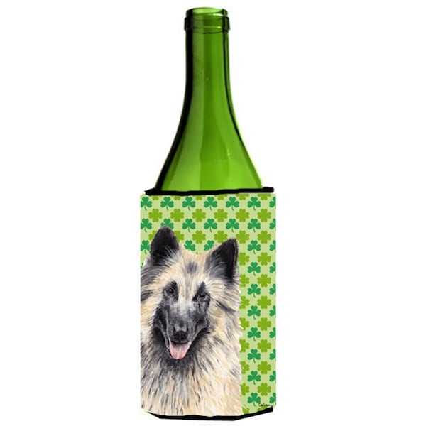 Carolines Treasures Belgian Tervuren St. Patricks Day Shamrock Portrait Wine bottle sleeve Hugger - 24 oz. - SC9312LITERK