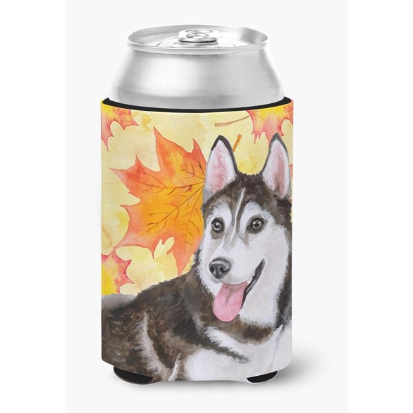 Carolines Treasures Siberian Husky No.2 Fall Can or Bottle Hugger - BB9973CC