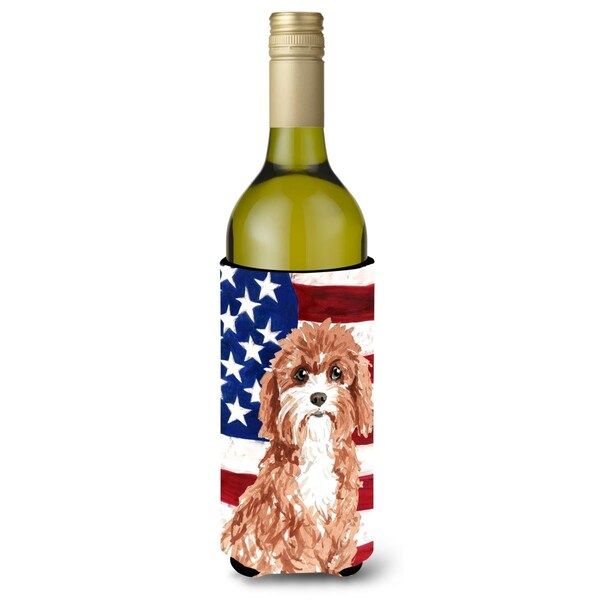 Carolines Treasures Patriotic USA Cavapoo Wine Bottle Beverge Insulator Hugger - CK1733LITERK
