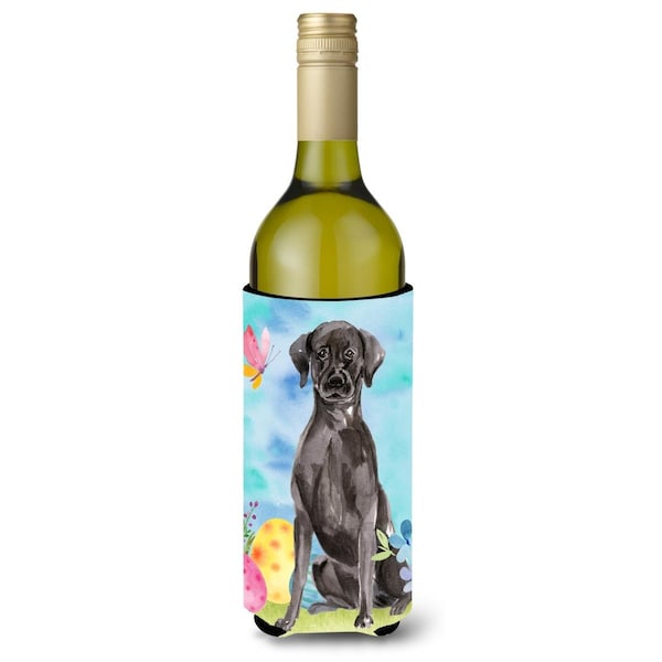 Carolines Treasures Black Labrador Easter Wine Bottle Beverge Insulator Hugger - BB9608LITERK