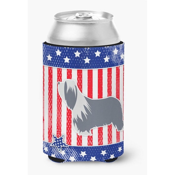 Carolines Treasures USA Patriotic Bearded Collie Can or Bottle Hugger - BB3317CC