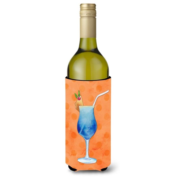 Carolines Treasures Summer Cocktail Orange Polkadot Wine Bottle Beverge Insulator Hugger - BB8233LITERK