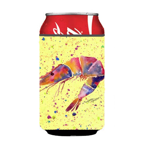 Carolines Treasures Shrimp On Yellow Can Or Bottle  Hugger - 8454CC