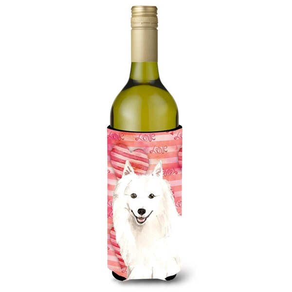 Carolines Treasures Love a Japanese Spitz Wine Bottle Beverge Insulator Hugger - CK1764LITERK
