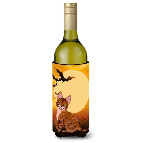 Carolines Treasures Halloween Sokoke Cat Wine Bottle Beverge Insulator Hugger - BB4456LITERK